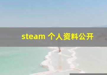 steam 个人资料公开